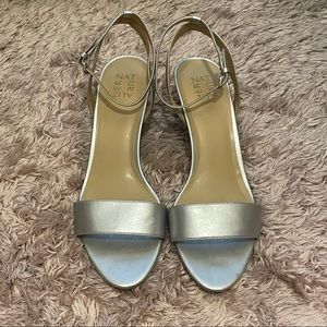 silver heels size 12